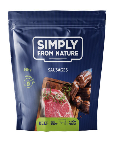 SIMPLY FROM NATURE Sausages with beef Prírodné hovädzie klobásky 300 g