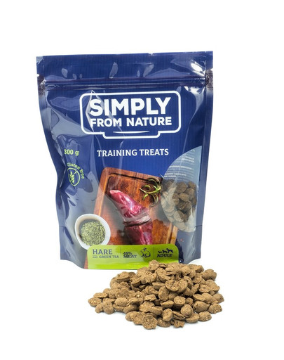 SIMPLY FROM NATURE Tréningové pochúťky s zajačím mäsom a zeleným čajom 300 g