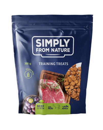 SIMPLY FROM NATURE Tréningové maškrty s hovädzím mäsom a slivkou 300 g