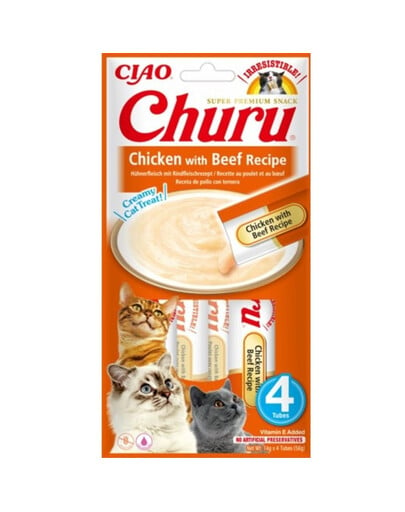 INABA Cat Churu Chicken with beef 4x14g