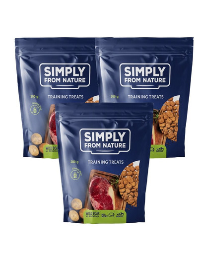 SIMPLY FROM NATURE Tréningové maškrty s diviačím mäsom 3 x 300 g