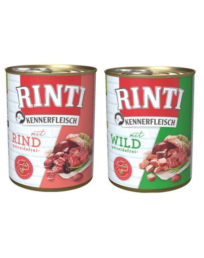 RINTI Kennerfleisch - 12x Divina 800 g + 12x Hovädzie mäso 800 g