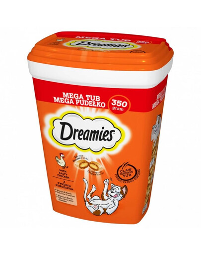 DREAMIES Mega Box 2x350g pochúťka pre mačky s lahodným kuracím mäsom