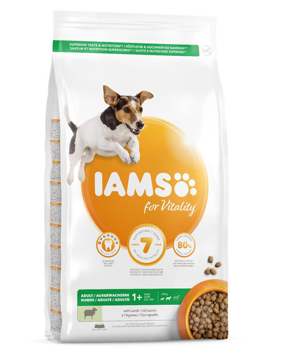 IAMS For Vitality Adult Small & Medium Breed Lamb Granule s jahňacím mäsom 12 kg