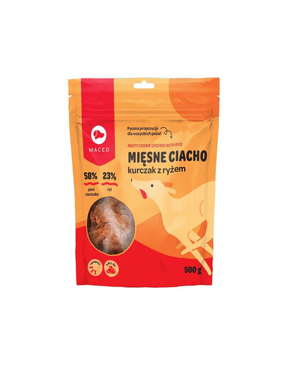 MACED Kuracie a ryžové kocky pre psy 500g