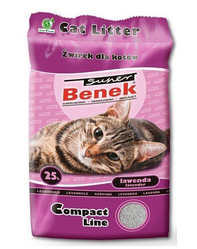 Benek Super compact bentonitové stelivo vôňa levandule 25 L