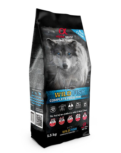 ALPHA SPIRIT Wild Fish 1,5 kg - Kompletné suché mäkké krmivo pre psov