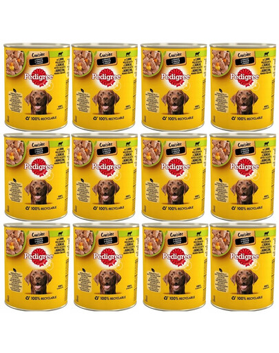 PEDIGREE Cuisine Adult 12x800g Jahňacie v omáčke