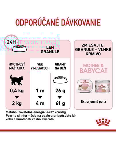 ROYAL CANIN Mother&Babycat granule pre gravidné alebo dojčiace mačky a mačiatka od 1 do 4 mesiacov 2 kg
