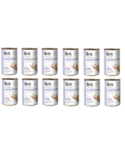 BRIT Veterinary Diet Gastrointestinal Salmon&Pea 12x400 g