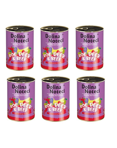 DOLINA NOTECI Premium SuperFood srnčie a hovädzie mäso 400 g x 6ks