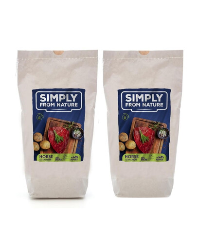 SIMPLY FROM NATURE Krmivo pečené v rúre s konským mäsom a lososom 2x1,2 kg
