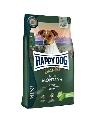 HAPPY DOG Sensible Mini Montana 4kg s konským mäsom