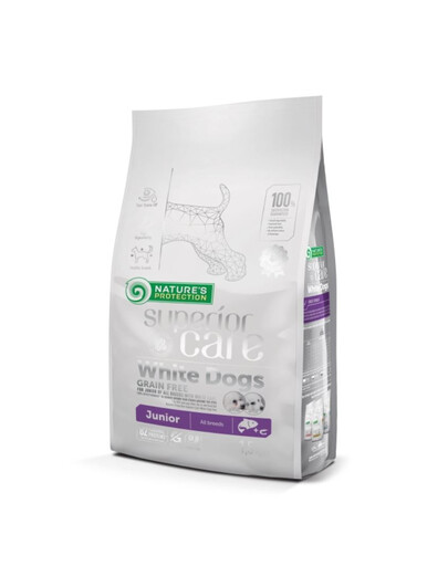 NATURES PROTECTION SUPERIOR CARE White Dogs Grain Free Salmon Junior All Breeds 1,5 kg