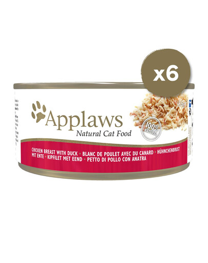 APPLAWS Cat Tin Chicken & Duck 6 x 156 g