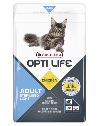 VERSELE-LAGA Opti Life Cat Sterlised/Light Chicken 2.5 kg