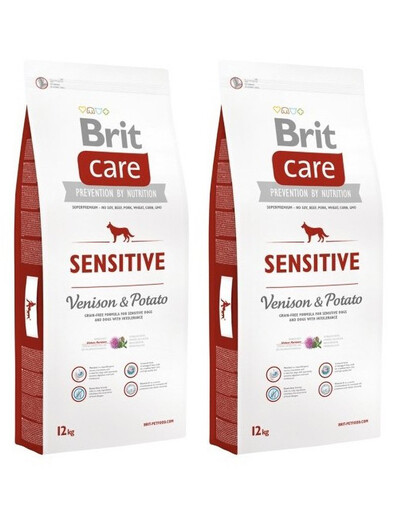 Brit Care Grain Free Sensitive - Zverina a zemiaky 24 kg (2 x 12 kg)