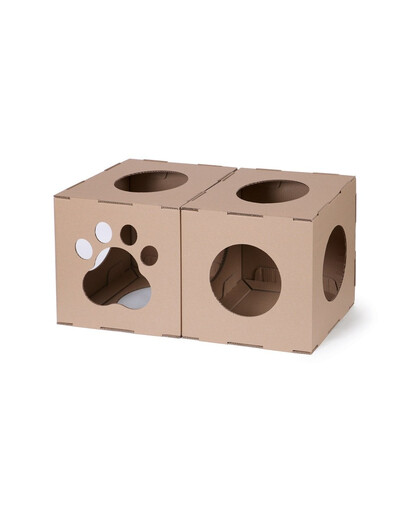 CARTON+ PETS Kartónové modulárne domčeky pre mačky Twins