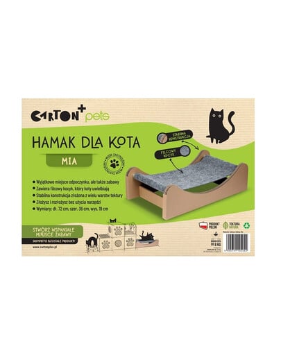 CARTON+ PETS Hojdací pelech pre mačky Mia