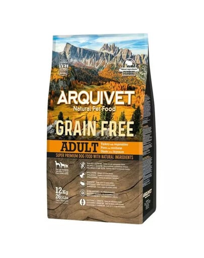 ARQUIVET Grain Free Adult Morčacie mäso so zeleninou 12 kg