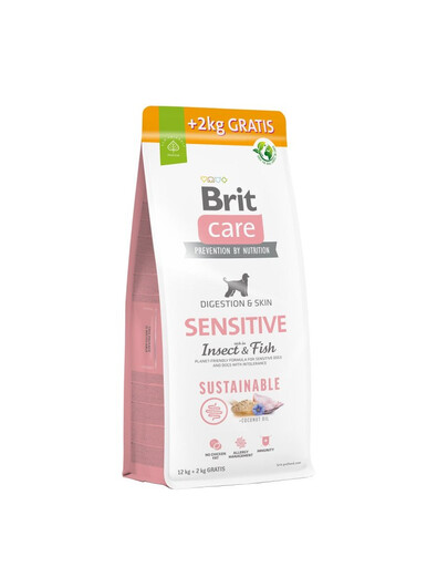 BRIT Care Sustainable Sensitive Insect & Fish 12+2 kg ZADARMO