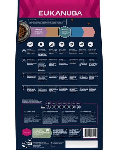 EUKANUBA Grain Free L Adult Jahňacie mäso 3 kg pre dospelé psy veľkých plemien