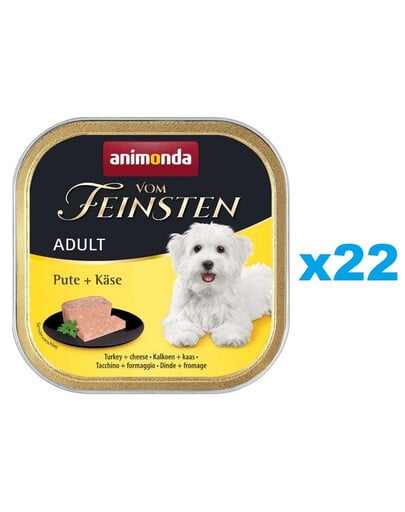 ANIMONDA Vom Feinsten Adult Turkey&Cheese 22 x 150g