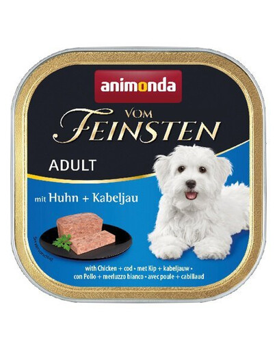ANIMONDA Vom feinsten paštéta pre psov  150 g mare hydina + treska