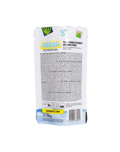 ARUBA Dog Organic Husacie, brokolica, čučoriedky a topinambur 100 g
