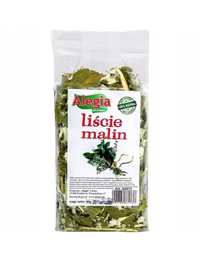 ALEGIA Malinové listy pre hlodavce a králiky 40g