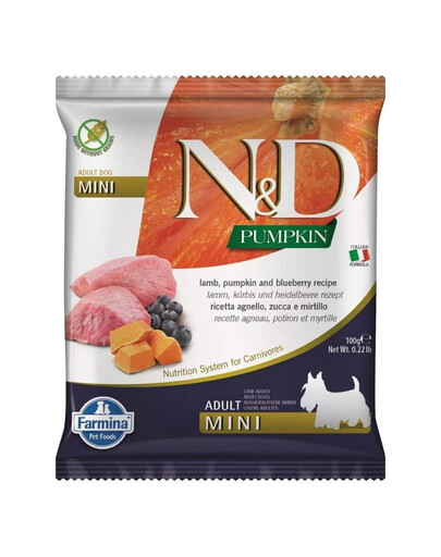 N&D Pumpkin Lamb&Blueberry Adult Mini 100 g