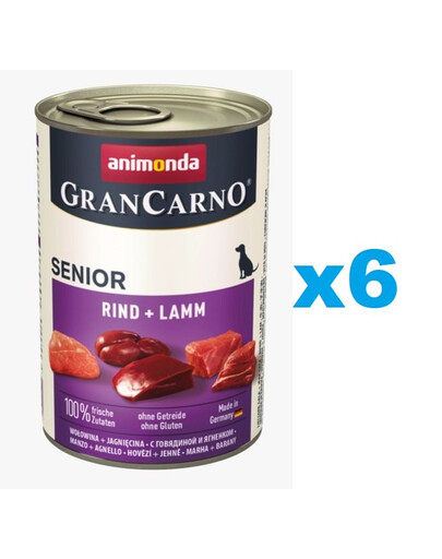 ANIMONDA GranCarno Senior jahňacie a teľacie 6 x 800 g