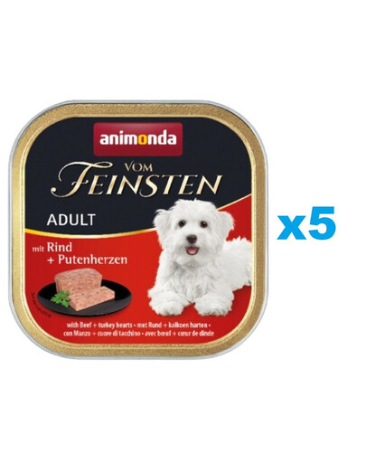 ANIMONDA Vom Feinsten Classic hovädzie a morčacie srdcia 5 x 150 g