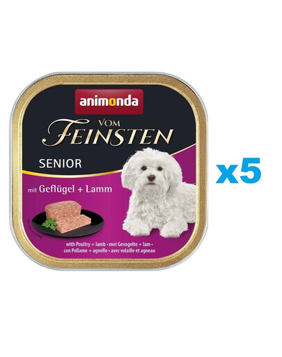 ANIMONDA Vom Feinsten Senior hydina a jahňacie 5 x 150 g