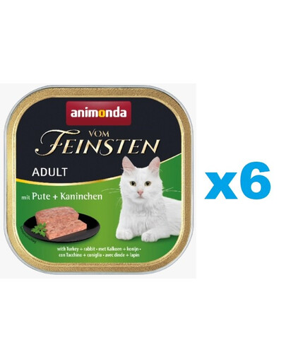 ANIMONDA Vom Feinsten Classic  morčacie s králikom 6 x 100 g