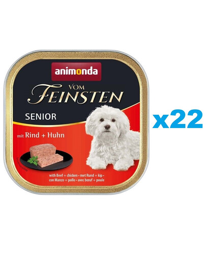 ANIMONDA Vom Feinsten Senior with Beef, Chicken 22 x 150g