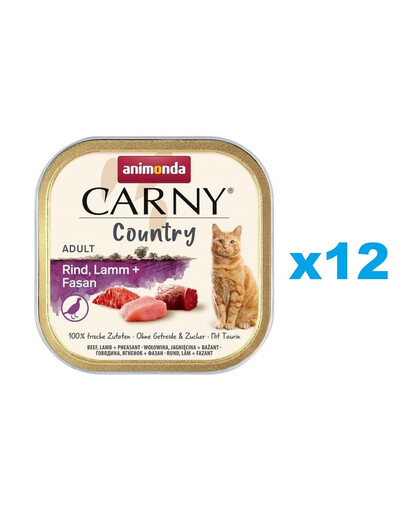 ANIMONDA Carny Country Adult Beef&Lamb&Pheasant 12 x 100g