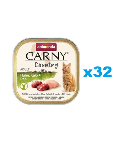 ANIMONDA Carny Country Adult Chicken&Veal&Vension 32 x 100g