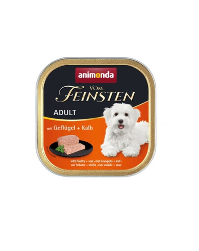 ANIMONDA Vom feinsten paštéta pre psov classic hydina, teľacie 150g