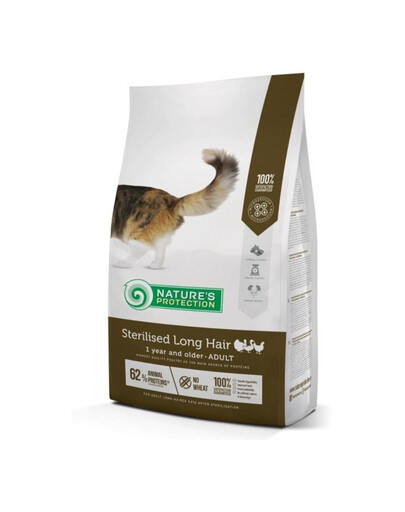 NATURES PROTECTION Sterilised Long Hair Poultry Adult Cat 2 kg