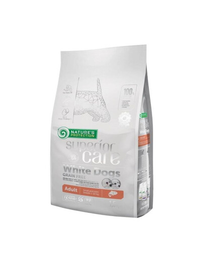 NATURES PROTECTION SUPERIOR CARE White Dogs Grain Free Salmon Adult Small and Mini Breeds 1,5 kg