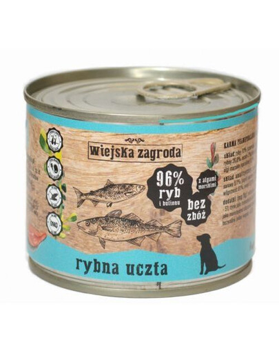 WIEJSKA ZAGRODA Rybie hody 200 g Bezobilná konzerva pre psov
