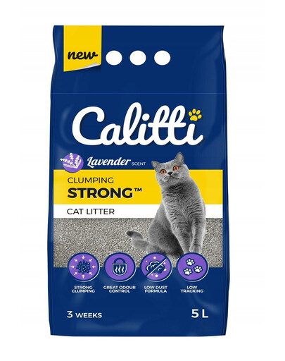 CALITTI Strong Podstielka pre mačky bentonit levanduľová 5 l