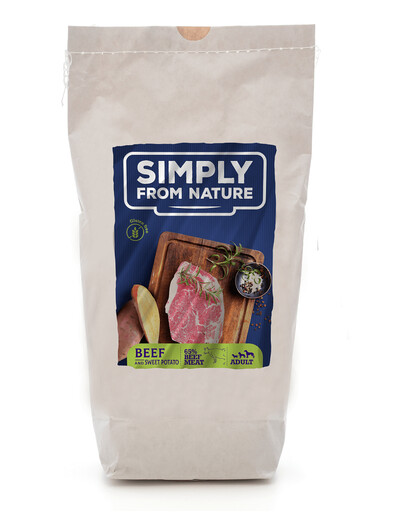 SIMPLY FROM NATURE Oven Baked Dog Food with beef Pečené krmivo s hovädzím mäsom 1,2 kg  + 2 konzervy ZADARMO