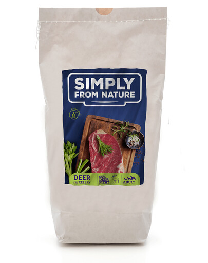 SIMPLY FROM NATURE Oven Baked Dog Food with deer 1,2 kg  + 2 SIMPLY FROM NATURE Kačacie mäso s mrkvou 400 g ZADARMO