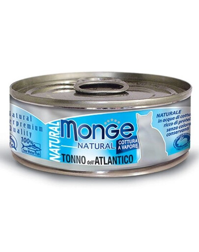 MONGE Natural Cat Atlantický tuniak 80g