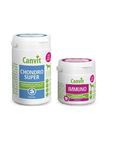CANVIT Dog Chondro Super 230g + Dog Immuno 100g