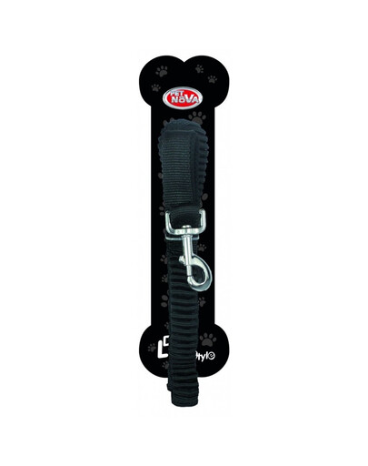 PET NOVA Vodítko BUNGEE 120-180cm/2.5 cm čierné