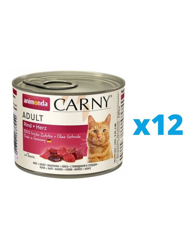 ANIMONDA Carny hovädzie a srdcia 12 x 200 g