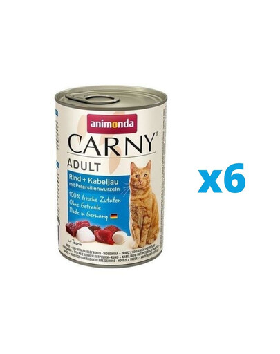 ANIMONDA Carny hovädzie s treskou a petržlenom 6 x 400 g